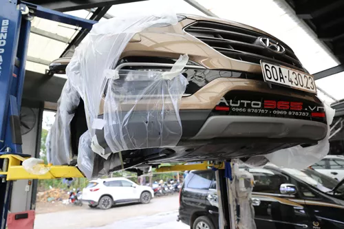 Hyundai Santafe phủ gầm wurth 16 chai - Bảo vệ gầm - Cách âm xe